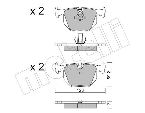 METELLI 22-0560-0 - Bremsbelagsatz, Scheibenbremse
