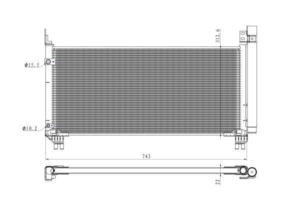 350466 NRF EASY FIT kondenzátor, klíma