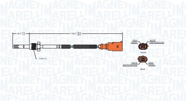 Sensor, Abgastemperatur