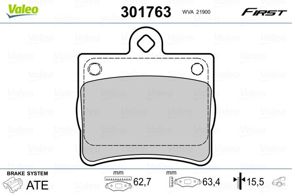 Brake Pad Set, disc brake 301763