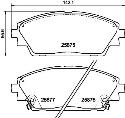 Комплект тормозных колодок, дисковый тормоз 8DB 355 021-421