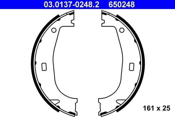 Brake Shoe Set, parking brake 03.0137-0248.2