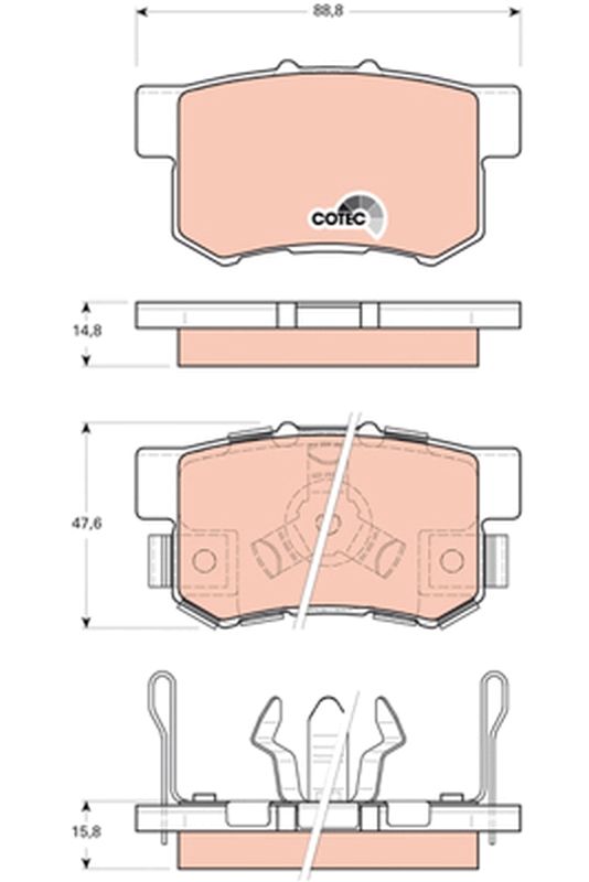 Brake Pad Set, disc brake GDB3438