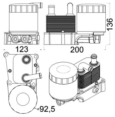 MAHLE CLC 191 000S - &Ouml;lk&uuml;hler, Motor&ouml;l