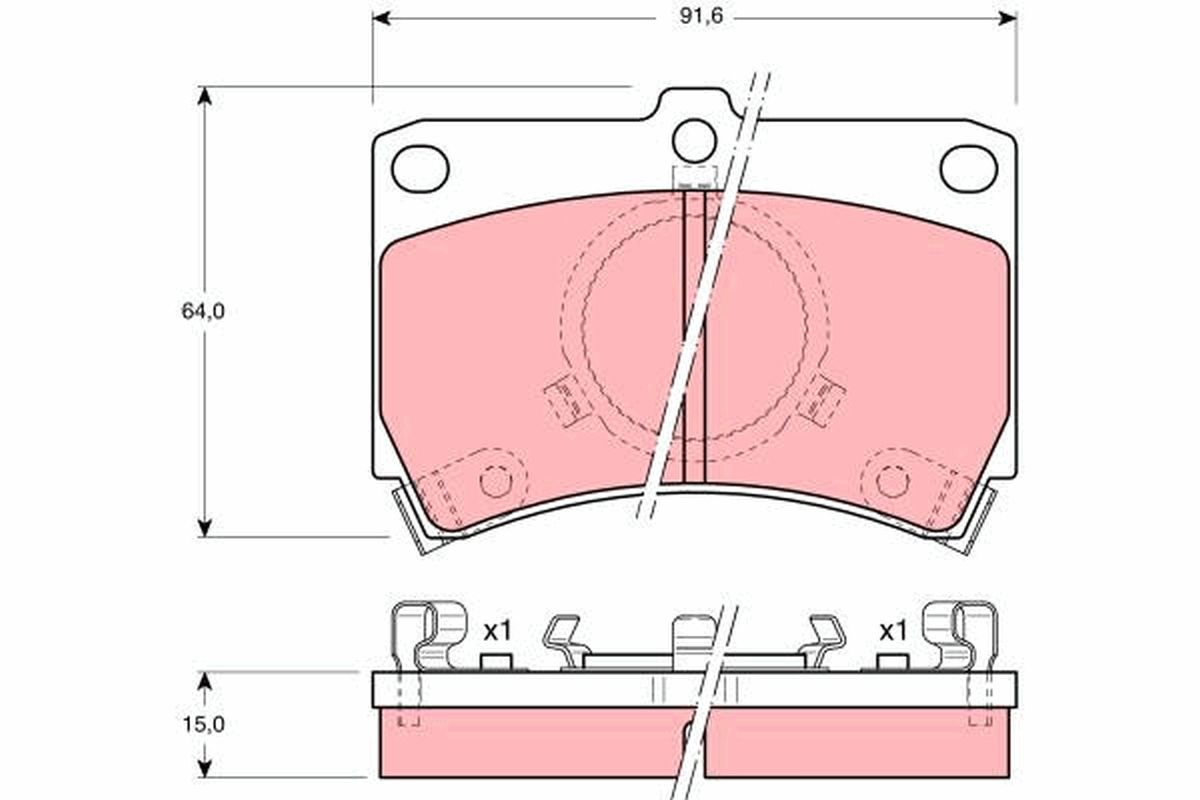 Brake Pad Set, disc brake GDB374