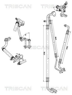 TRISCAN 9010 24003 High-/Low Pressure Line, air conditioning