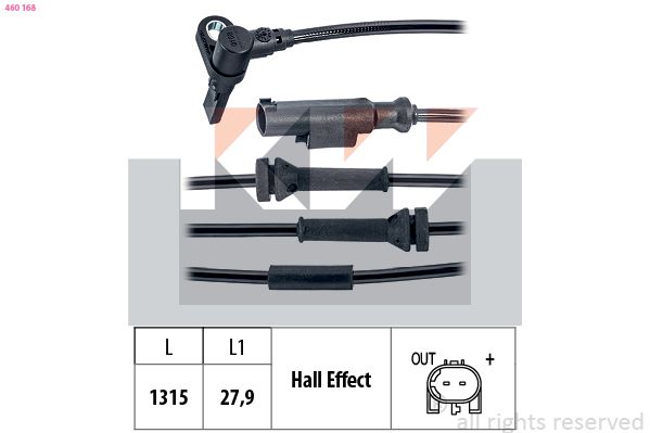 KW 460 168 - Sensor, Raddrehzahl