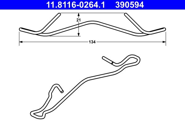 Spring, brake caliper 11.8116-0264.1