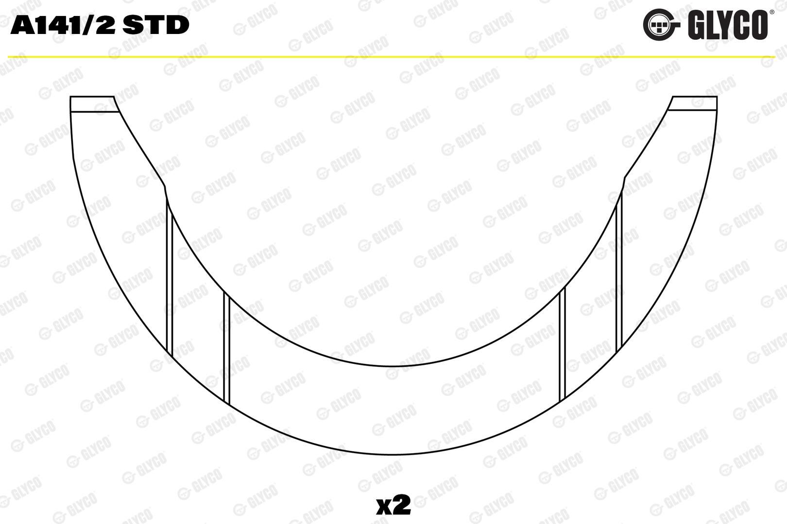 GLYCO A141/2 STD - Distanzscheibe, Kurbelwelle