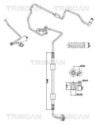TRISCAN 9010 29095 - Hochdruck-/Niederdruckleitung, Klimaanlage