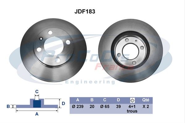 DISQUES DE FREIN JEU DE 2