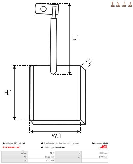 anglies šepetėlis, starteris