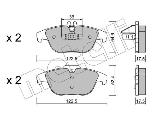 Brake Pad Set, disc brake 22-0666-0