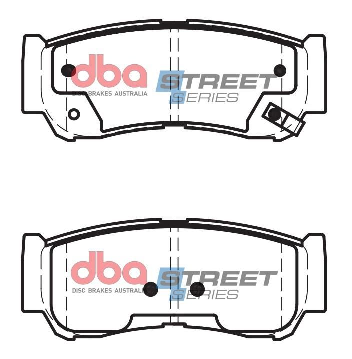 DBA SS STREET SERIES BRAKE PADS [ Hyundai Sante Fe 2006-2009 R ] - TecDoc Only