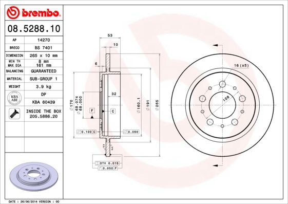 Brake Disc 08.5288.10