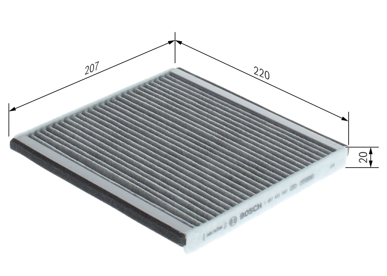 BOSCH 1 987 432 363 - Filter, Innenraumluft