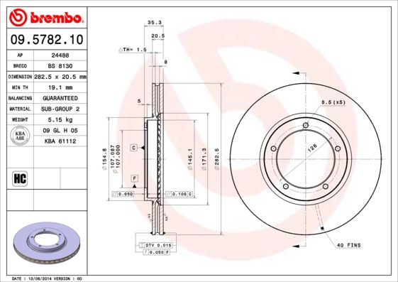 Brake Disc 09.5782.10