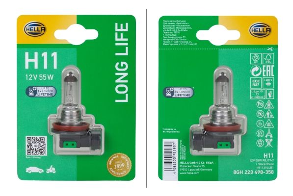 H11 12V 55W PGJ19-2 LONG LIFE BLI1