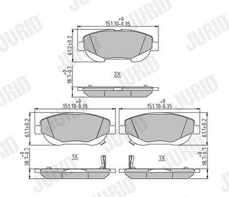 Brake Pad Set, disc brake 573631J