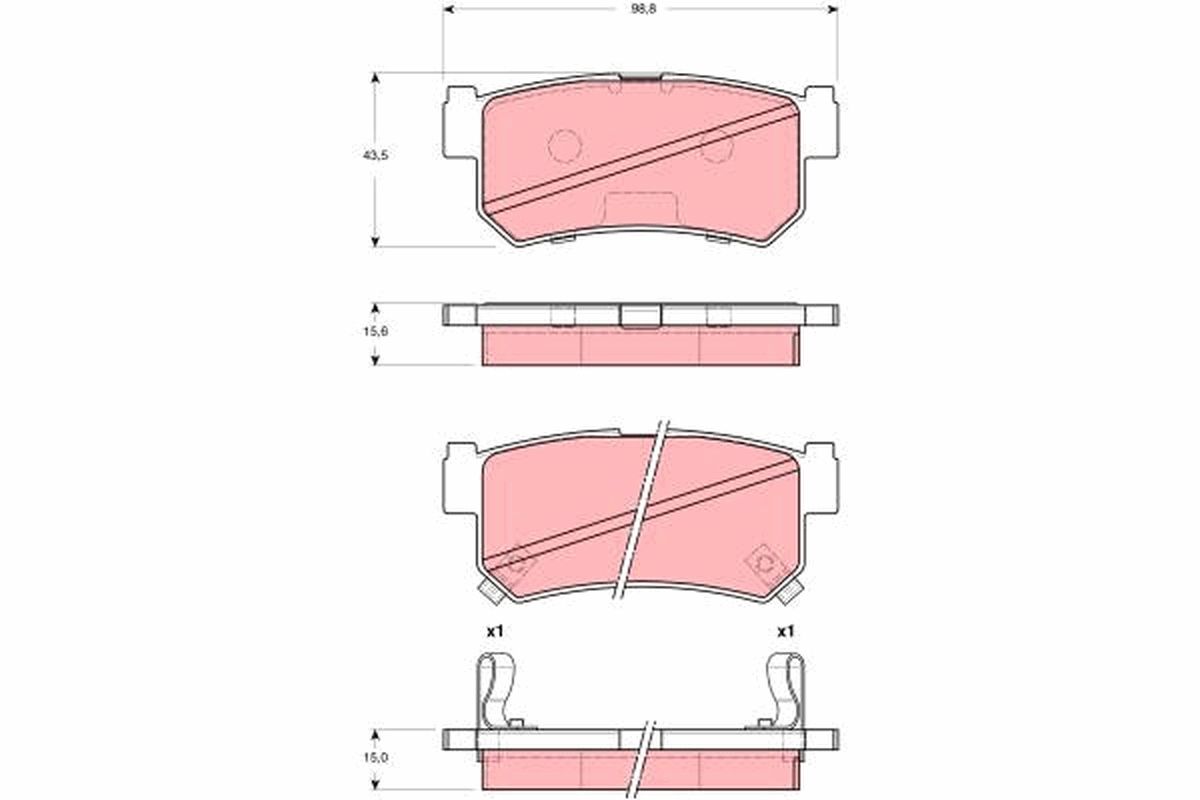 Brake Pad Set, disc brake GDB3382