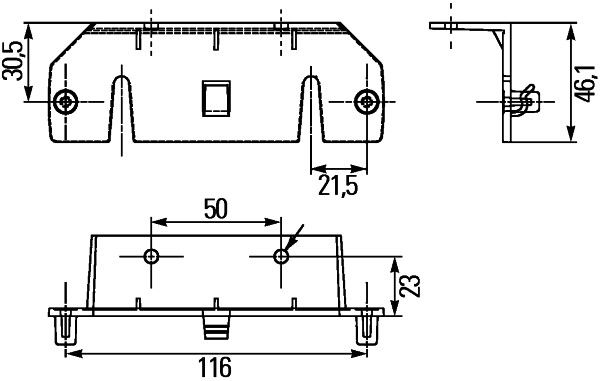 Halter, Seitenmarkierungsleuchte