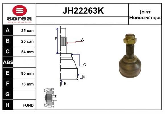 KIT CV JOINT AVEC KR049 - BETA