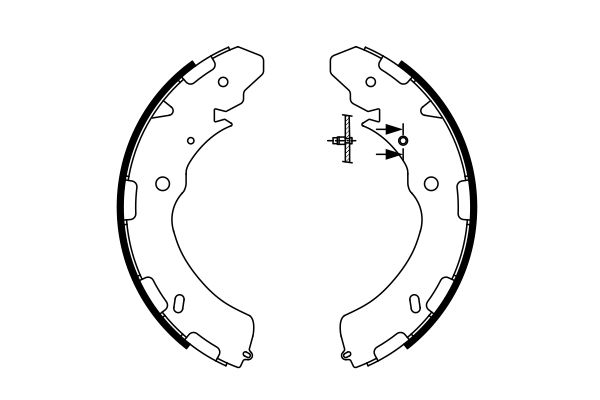 BOSCH 0 986 487 758 Brake Shoe Set