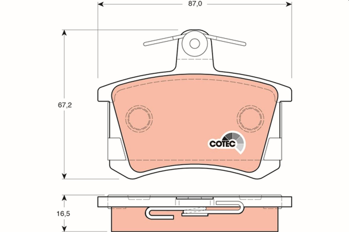 Brake Pad Set, disc brake GDB1163