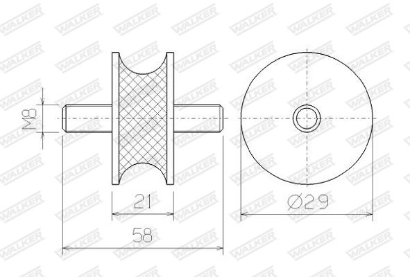 SUSPENSION CAOUTCHOUC PORSCHE 924  0302