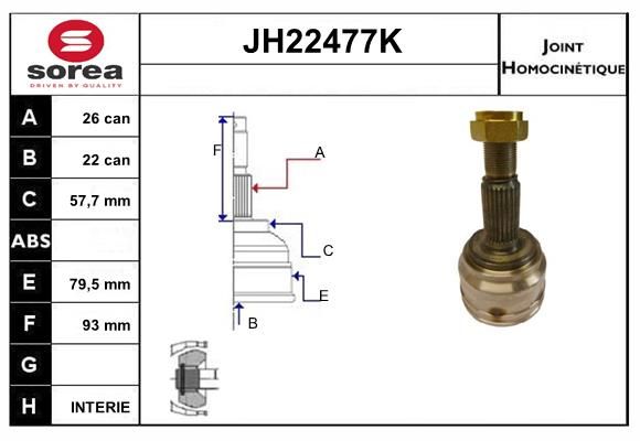 KIT CV JOINT AVEC KR043 - CHRYSLER