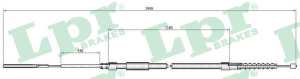 Cable Pull, parking brake C0083B