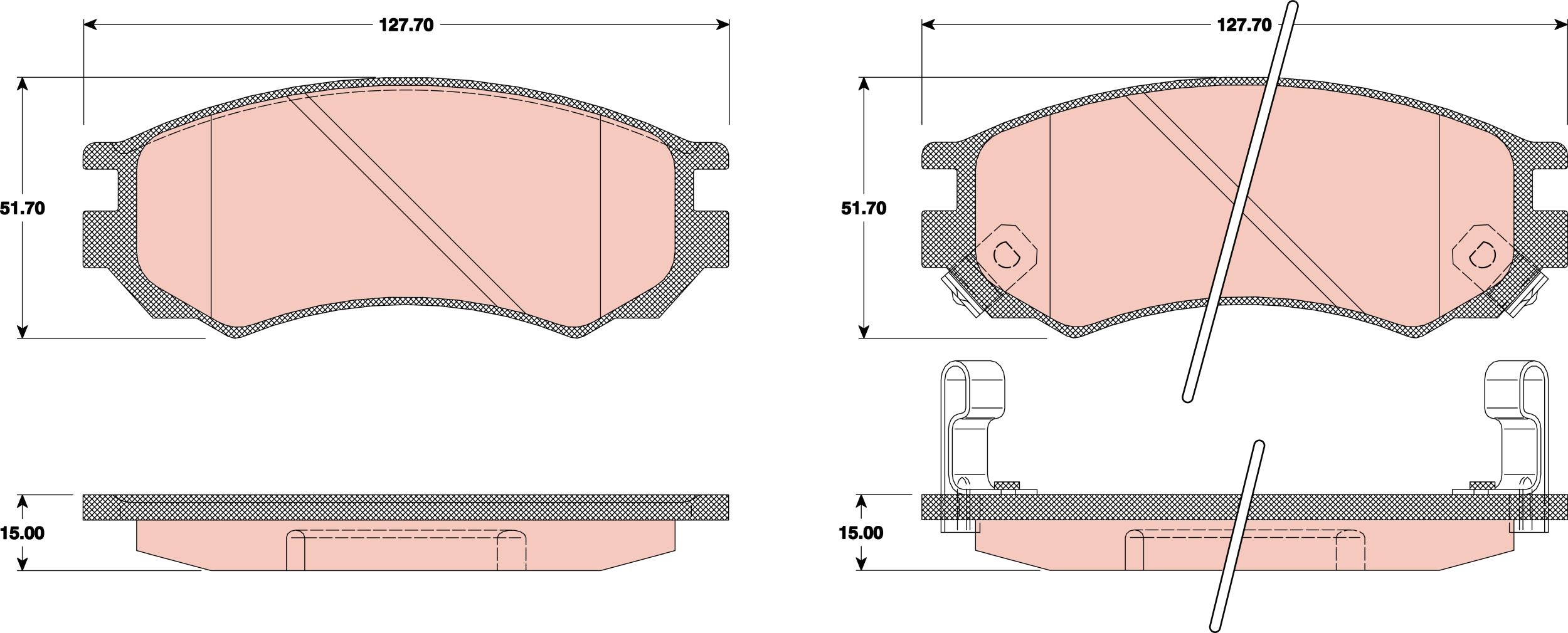 TRW DISC BRAKE PADS - TecDoc Only