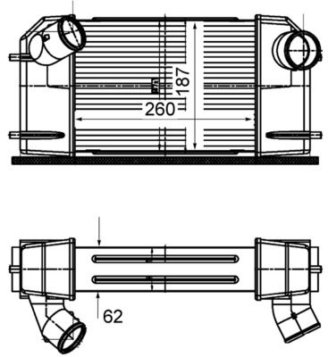 CI 503 000S MAHLE BEHR töltőlevegő-hűtő