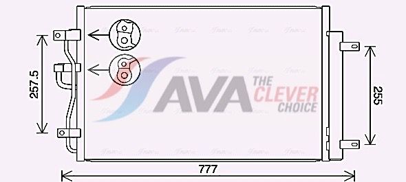 CT5068D AVA QUALITY COOLING ** CLEVER FIT ** kondenzátor, klíma