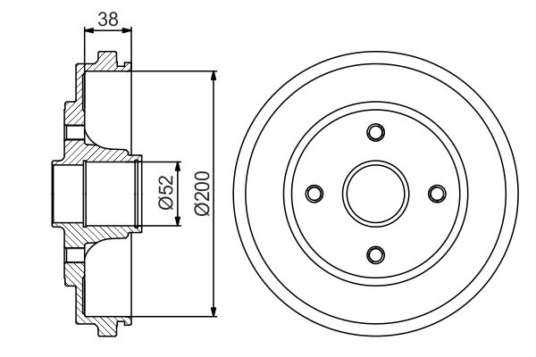 BOSCH 0 986 477 229 Brake Drum