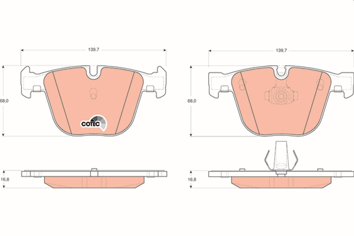 Brake Pad Set, disc brake GDB1502