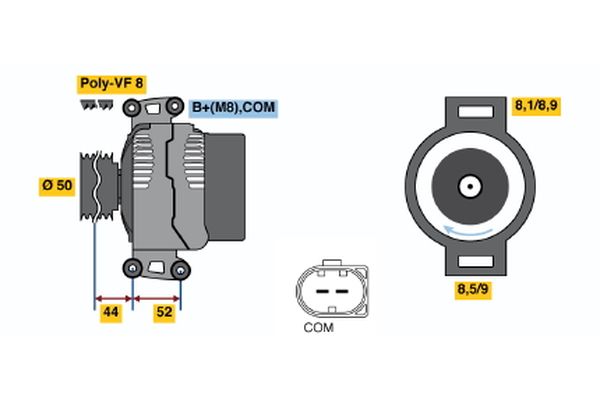 0 986 047 810 BOSCH generátor