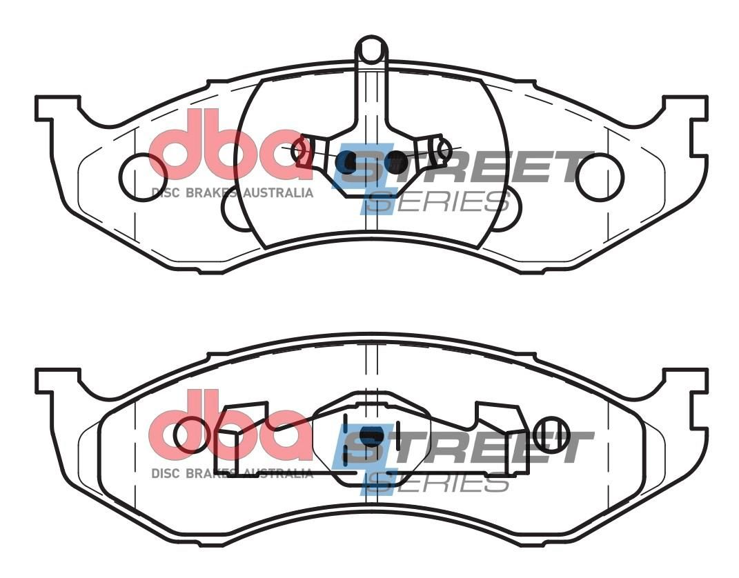 DBA SS STREET SERIES BRAKE PADS [ Jeep & Kia 1990-2007 F ] - TecDoc Only