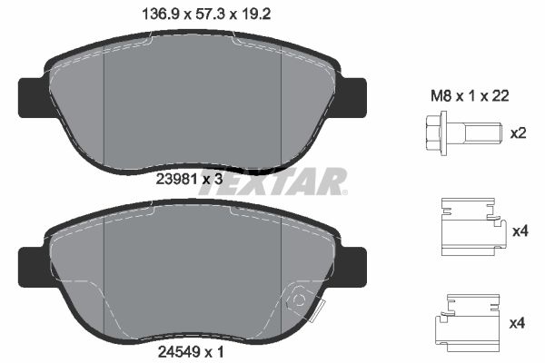 Brake Pad Set, disc brake 2398101