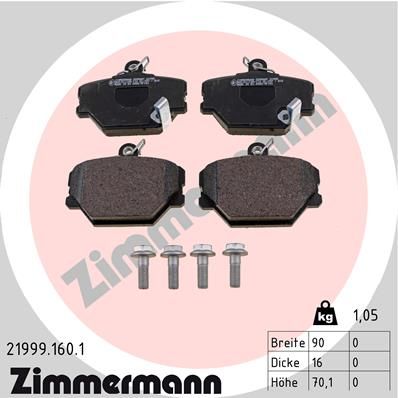 Brake Pad Set, disc brake 21999.160.1