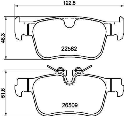 Комплект тормозных колодок, дисковый тормоз 8DB 355 044-311