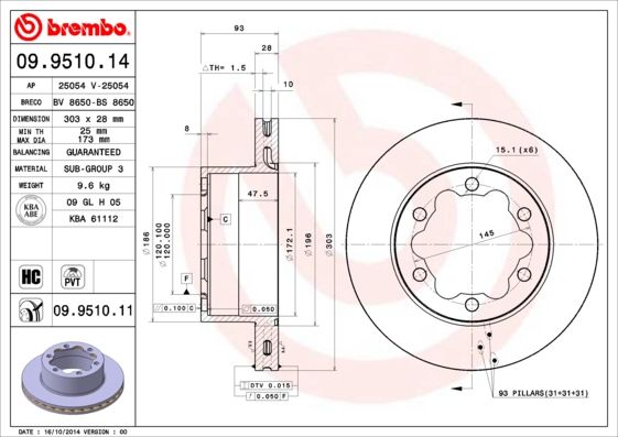 Brake Disc 09.9510.14