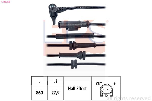 EPS 1.960.098 - Sensor, Raddrehzahl