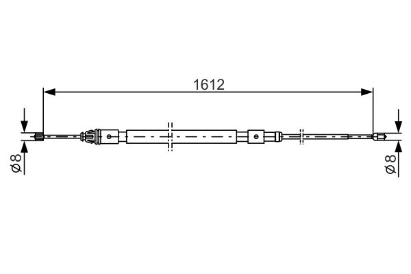 Cable de accionamiento, freno de estacionamiento