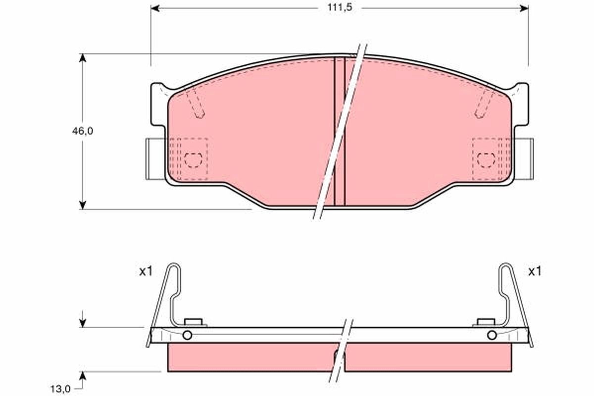 TRW DISC BRAKE PADS - TecDoc Only