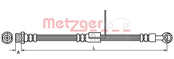4110427 METZGER fékcső