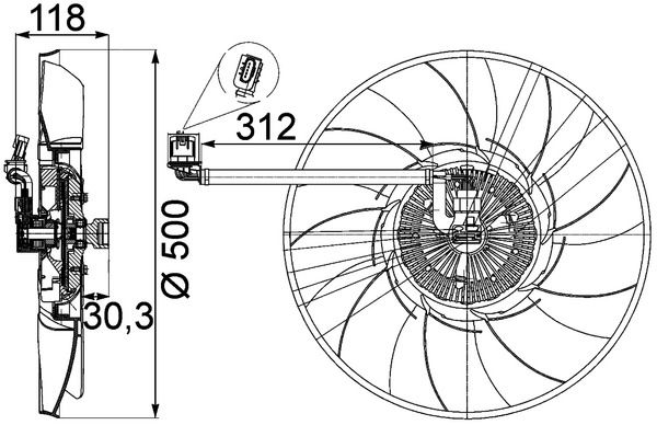 Ventilador, refrigeración del motor