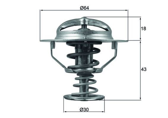 Thermostat, coolant TX 114 82D