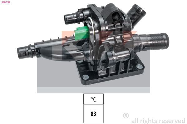 580 792 KW Made in Italy - OE Equivalent termosztát, hűtőfolyadék