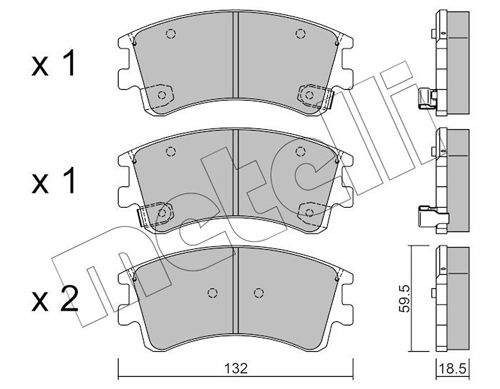 Brake Pad Set, disc brake 22-0476-0